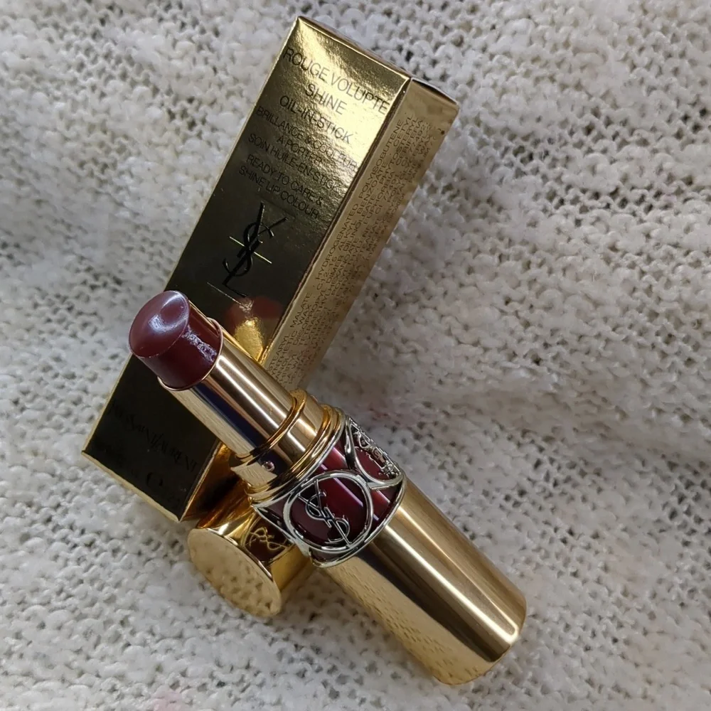 Yves Saint Laurent Volupté Shine Lipstick, Burnt Zellige (122), 3.2g/0.11oz